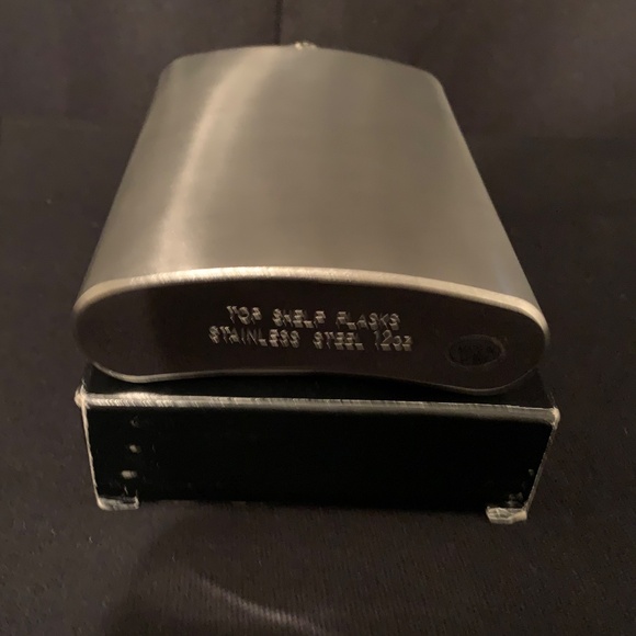 NWOT Top Shelf 12oz Stainless Steel Flask - Picture 13 of 16